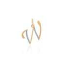 Yellow Gold W Word Pendant APT00617